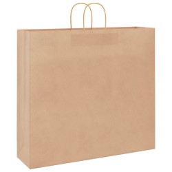 Sacs en papier 250 pcs avec poignées marron 54x15x49 cm 