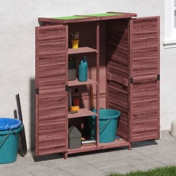 Abri à outils de jardin moka 83x57x140 cm bois massif pin 