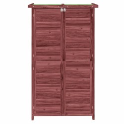 Abri à outils de jardin moka 83x57x140 cm bois massif pin 