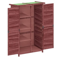 Abri à outils de jardin moka 83x57x140 cm bois massif pin 