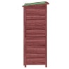 Abri à outils de jardin moka 83x57x140 cm bois massif pin 