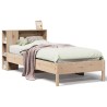 Lit bibliothèque sans matelas 90x190 cm bois de pin massif 