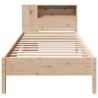 Lit bibliothèque sans matelas 90x190 cm bois de pin massif 