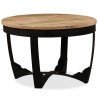 Table basse bois de manguier brut 60x40 cm 