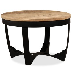 Table basse bois de manguier brut 60x40 cm 