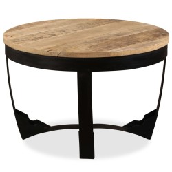 Table basse bois de manguier brut 60x40 cm 