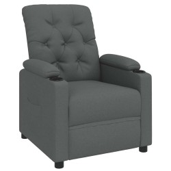 Fauteuil inclinable Gris foncé Tissu 
