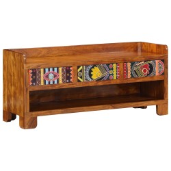 Banc à chaussures100x35x45 cm en bois massif d'acacia 