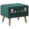 Tabourets de rangement lot de 3 Vert Velours 