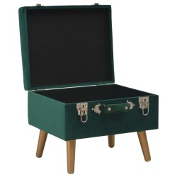 Tabourets de rangement lot de 3 Vert Velours 