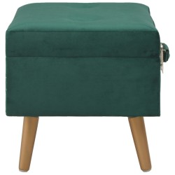 Tabourets de rangement lot de 3 Vert Velours 