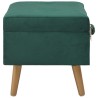 Tabourets de rangement lot de 3 Vert Velours 