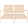 Cadre de lit sans matelas bois de pin massif 