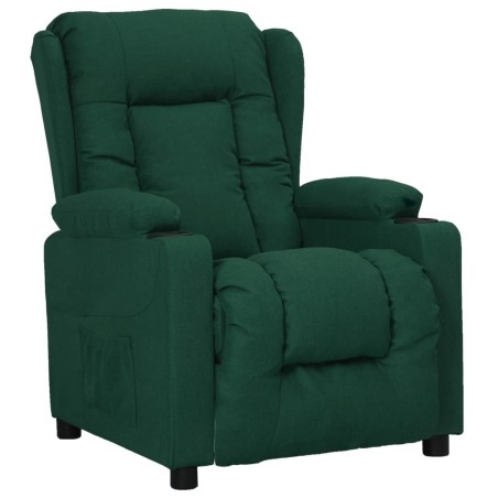 Fauteuil inclinable Vert foncé Tissu 