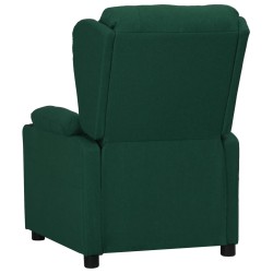 Fauteuil inclinable Vert foncé Tissu 