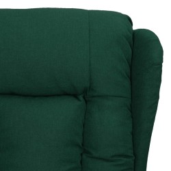 Fauteuil inclinable Vert foncé Tissu 