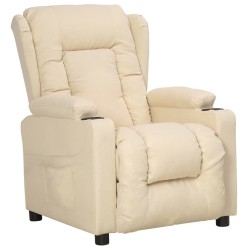 Fauteuil inclinable Crème Tissu 