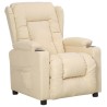 Fauteuil inclinable Crème Tissu 