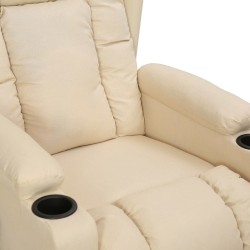 Fauteuil inclinable Crème Tissu 