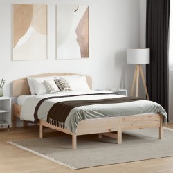 Cadre de lit sans matelas 135x190 cm bois de pin massif 