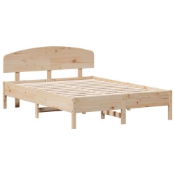 Cadre de lit sans matelas 135x190 cm bois de pin massif 