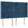 Tête de lit à LED Bleu foncé 147x16x118/128 cm Velours 