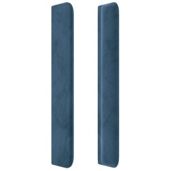 Tête de lit à LED Bleu foncé 147x16x118/128 cm Velours 