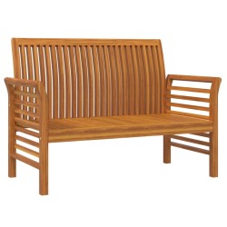 Banc de canapé avec coussins gris foncé Bois d'acacia solide 