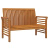 Banc de canapé avec coussins gris foncé Bois d'acacia solide 