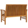 Banc de canapé avec coussins gris foncé Bois d'acacia solide 