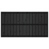 Tête de lit murale Noir 204x3x110 cm Bois massif de pin 