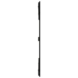 Tête de lit murale Noir 204x3x110 cm Bois massif de pin 