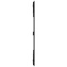 Tête de lit murale Noir 204x3x110 cm Bois massif de pin 