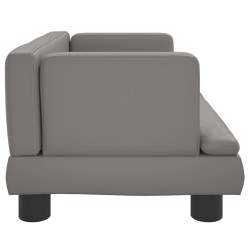 Canapé pour enfants gris 60x40x30 cm similicuir 