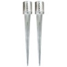 Piquets au sol 2 pcs Argenté 12x91 cm Acier galvanisé 