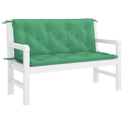 Coussin de banc de jardin vert 120x(50+50)x7 cm tissu oxford 
