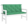 Coussin de banc de jardin vert 120x(50+50)x7 cm tissu oxford 