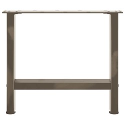 Pieds de table basse en acier naturel 2 pièces 60 x (42-43) cm Acier 
