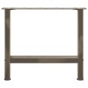 Pieds de table basse en acier naturel 2 pièces 60 x (42-43) cm Acier 
