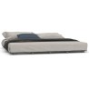 Cadre de lit sans matelas gris 200x200 cm bois massif de pin 