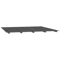 Cadre de lit sans matelas gris 200x200 cm bois massif de pin 
