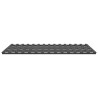 Cadre de lit sans matelas gris 200x200 cm bois massif de pin 