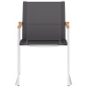 Chaises de jardin lot de 2 Textilène et acier inoxydable Gris 