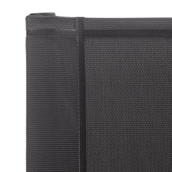 Chaises de jardin lot de 2 Textilène et acier inoxydable Gris 