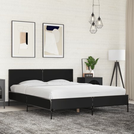 Cadre de lit sans matelas noir 160x200 cm 