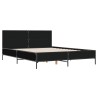 Cadre de lit sans matelas noir 160x200 cm 