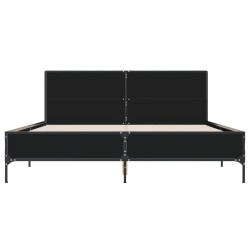 Cadre de lit sans matelas noir 160x200 cm 