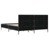 Cadre de lit sans matelas noir 160x200 cm 