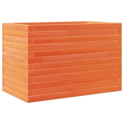 Jardinière cire marron 70x40x46 cm bois de pin massif 