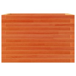 Jardinière cire marron 70x40x46 cm bois de pin massif 